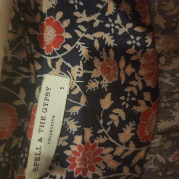 💕SPELL & THE GYPSY COLLECTIVE💕 Jasmine Playdress ~ Navy Blue Floral Small S - Picture 7 of 11